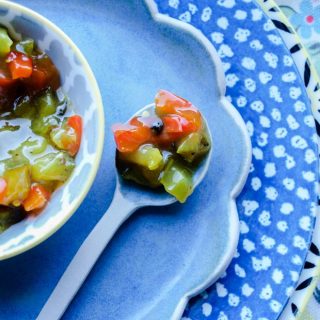 Spoon of Sweet Cucmber Relish