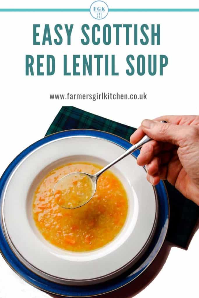 Red Lentil soup in bowl