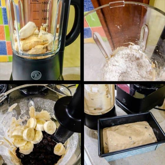 Making Banana Bread in blender 