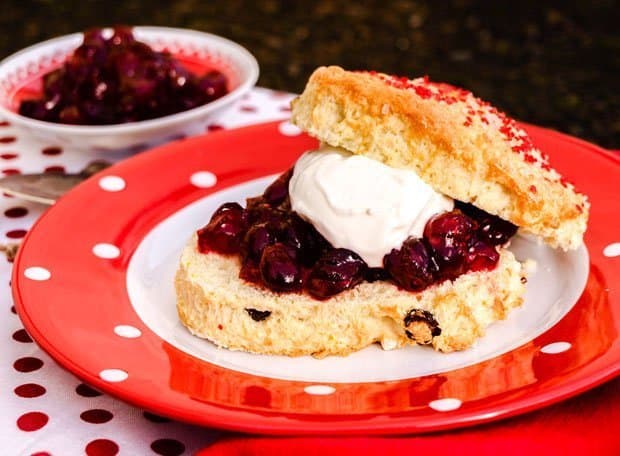 Scone with Jam and cream