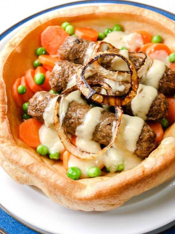 Yorkshire Pudding with saausages
