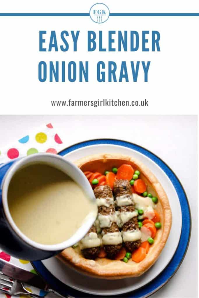 Easy Blender Onion Gravy Pin