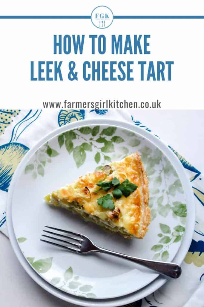 Leek & Cheese Tart on plate