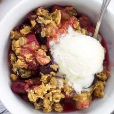 Cherry Rhubarb Crisp