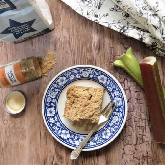 Gluten Free Rhubarb and Ginger Cake