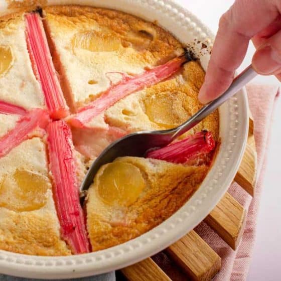 Rhubarb & Ginger Clafoutis