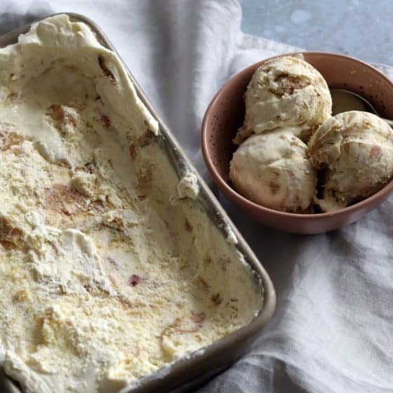 Rhubarb Ice Cream
