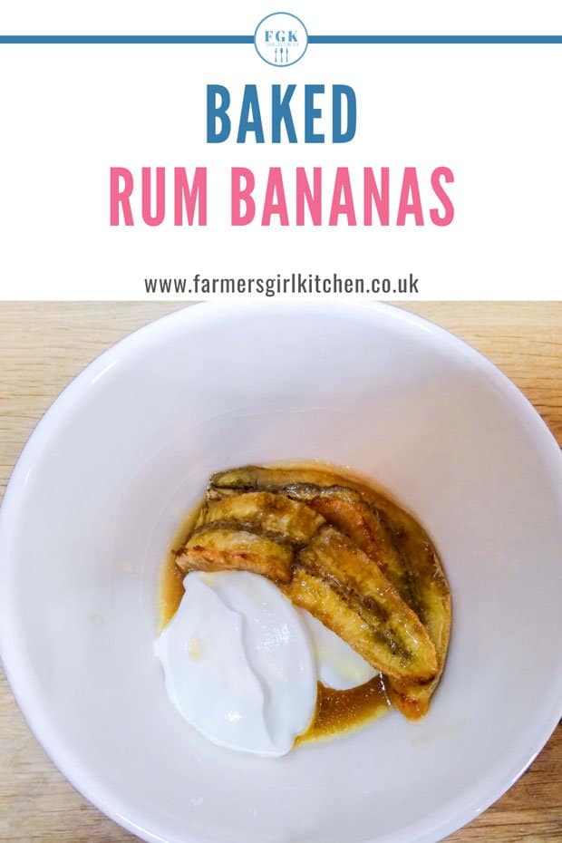 Baked Rum Bananas