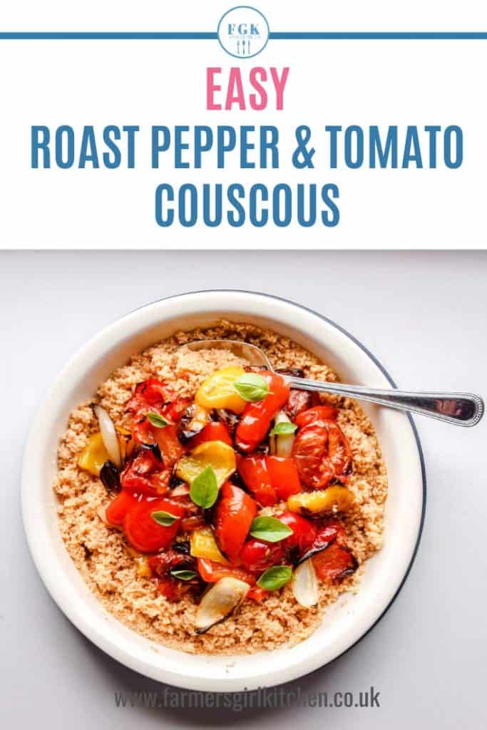 Plate of Roast Red Pepper & Toamto Couscous