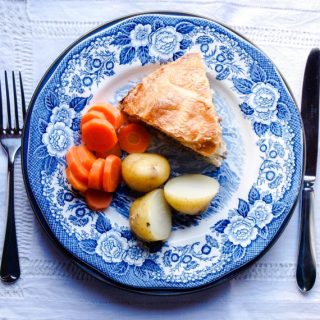 Slice of pie on plate