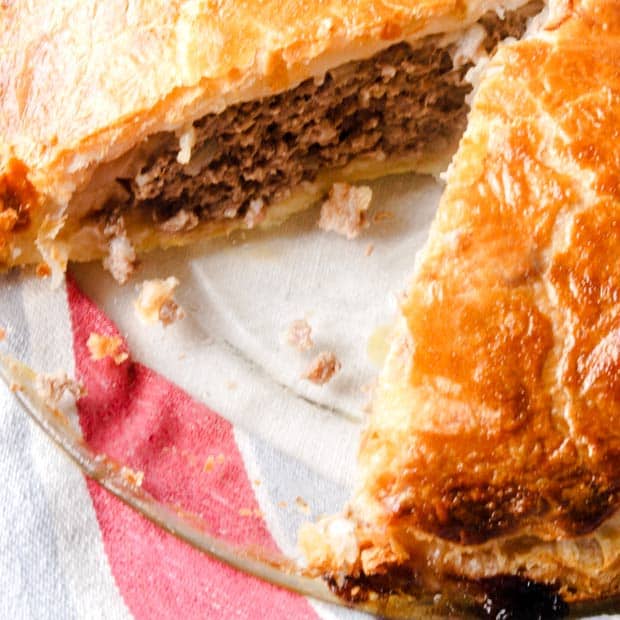 Slice out of Scottish Mince Beef Pie 