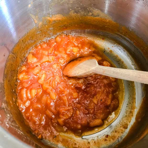 Pineapple Chilli Jam ready to go into jars