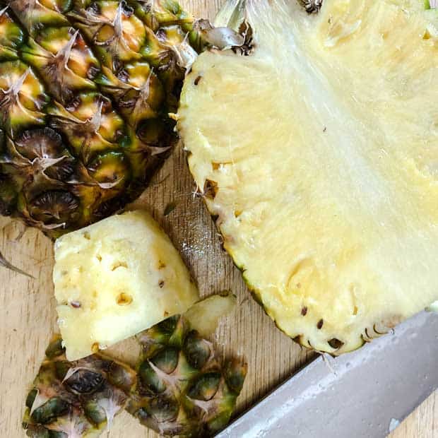 Half a pineapple for pineapple chilli jam 