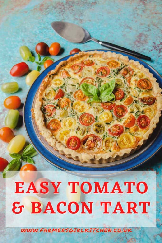 Large tomato tart with tomatoes