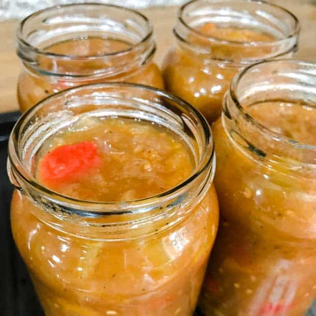 Green Tomato, Apple & Pepper Chutney Farmersgirl Kitchen