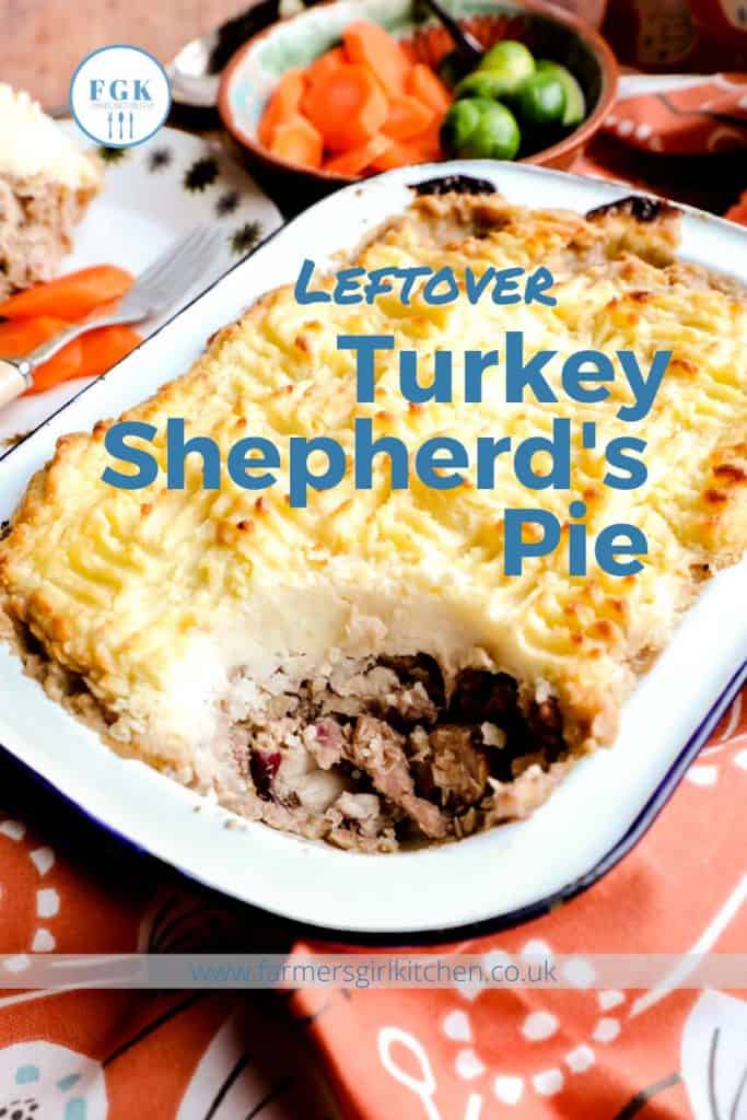 Leftover Turkey Shepherd's Pie with vegetables