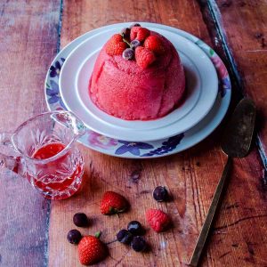 Summer Pudding with Scottish berries and sauce