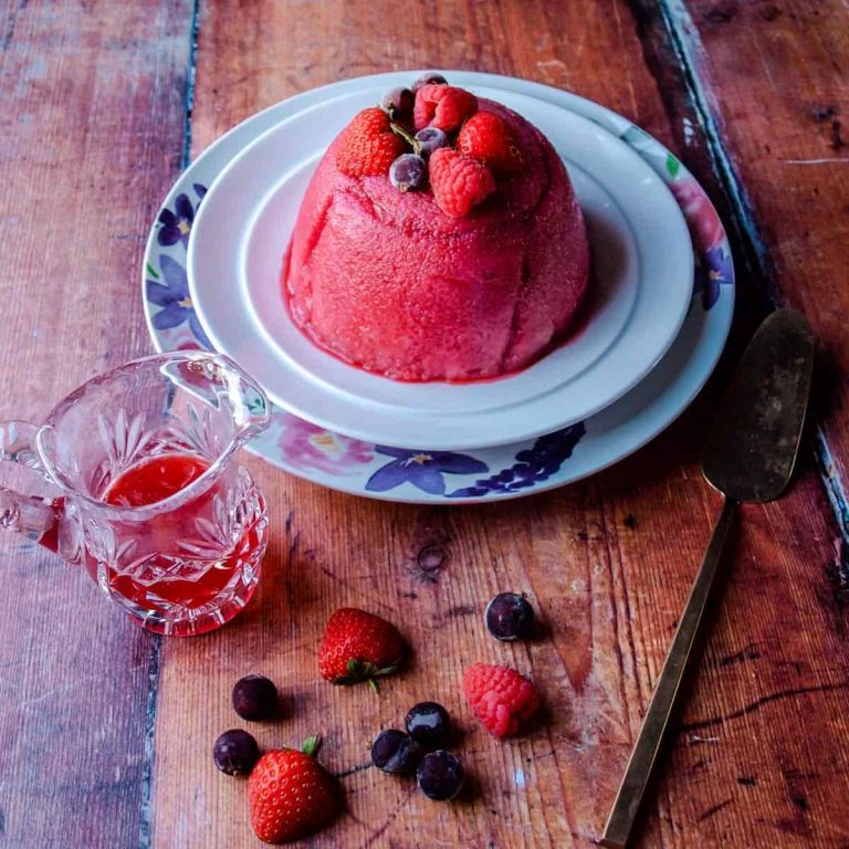 Summer Pudding with Scottish berries and sauce