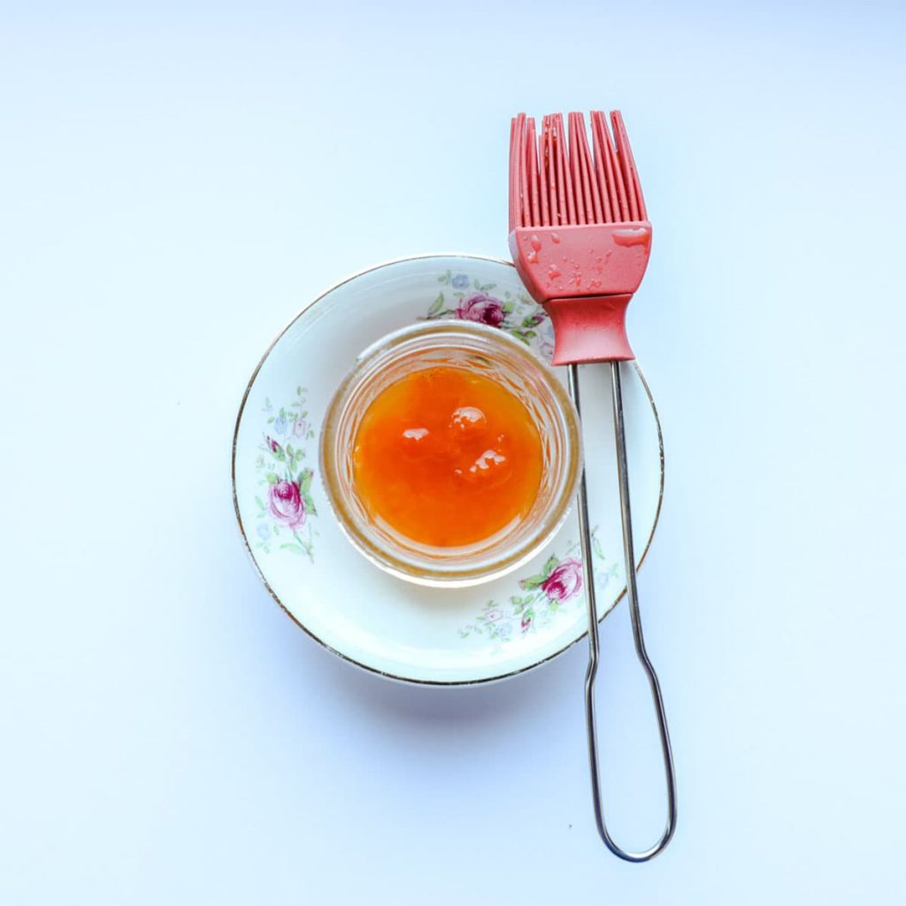 Apricot Jam and pastry brush