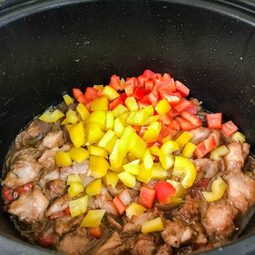 Peppers in Kung Pao Chicken Slow cooker