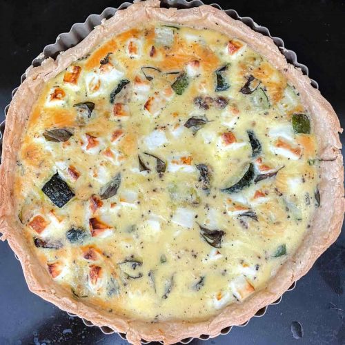 Baked Courgette and Feta Tart