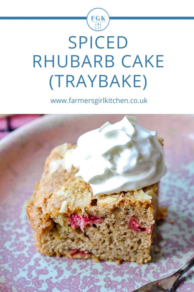 Spiced Rhubarb Cake Traybake