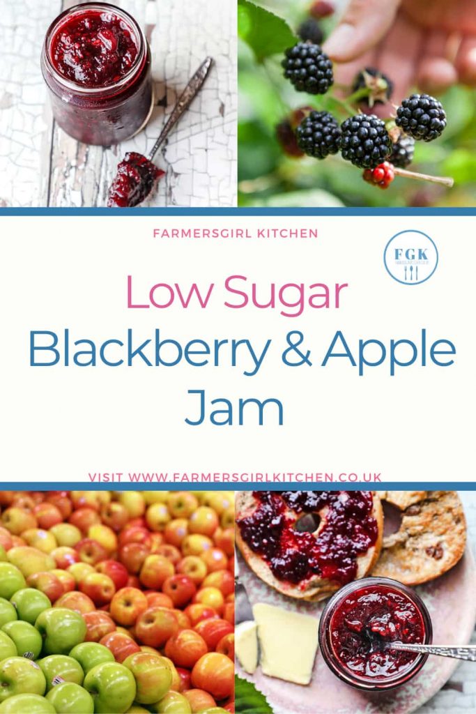 Low Sugar Blackberry & Apple Jam collage