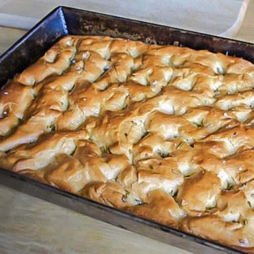 baked focaccia