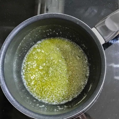 butter in pan