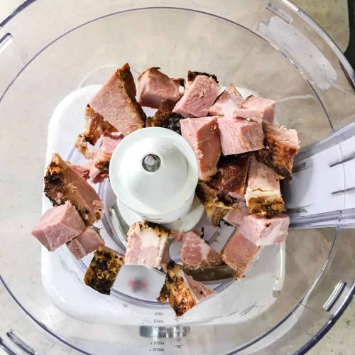 ham in food processor