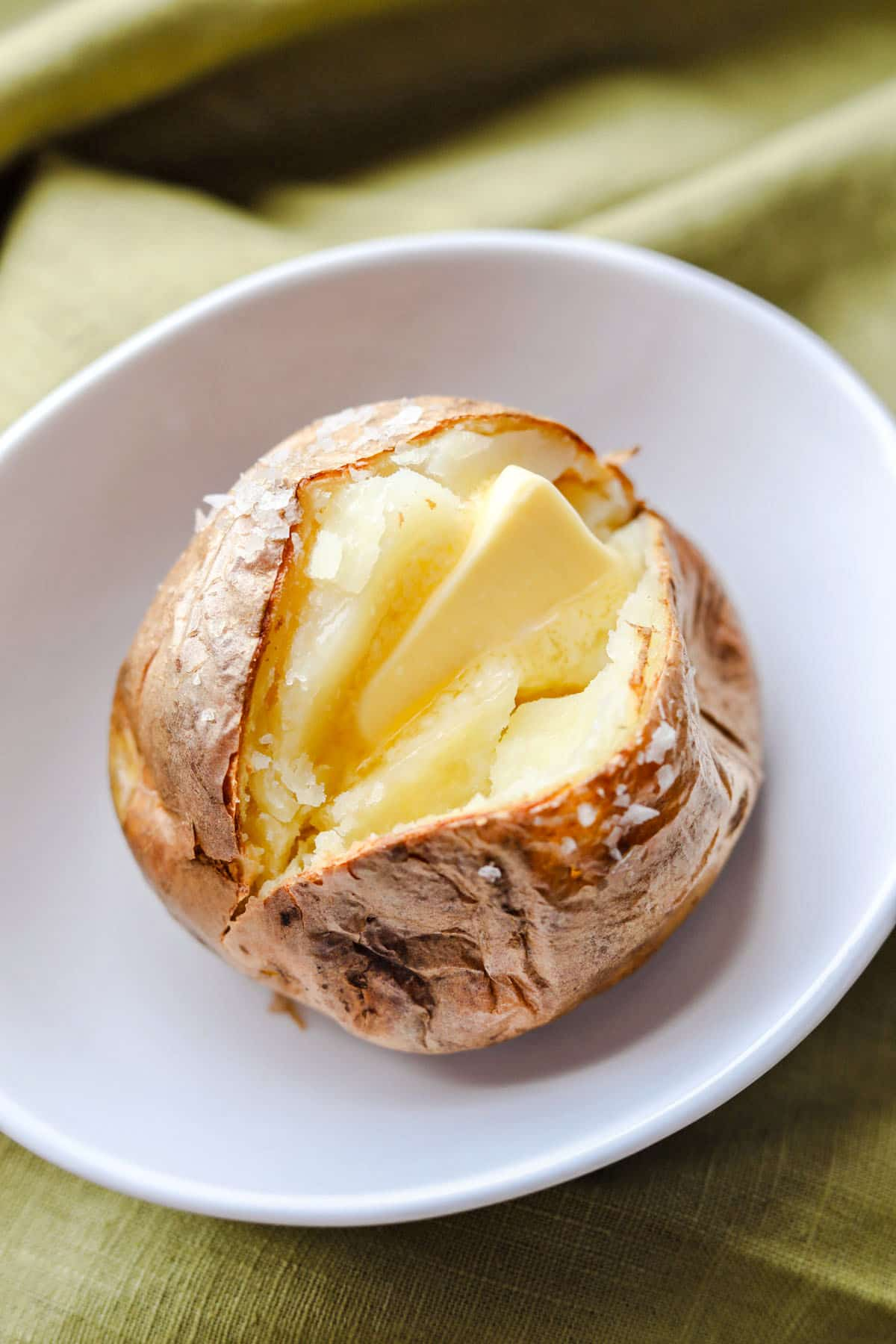 Air fryer Baked Potatoes with butter