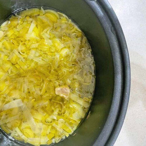 Chicken and Leeks Soup cooked