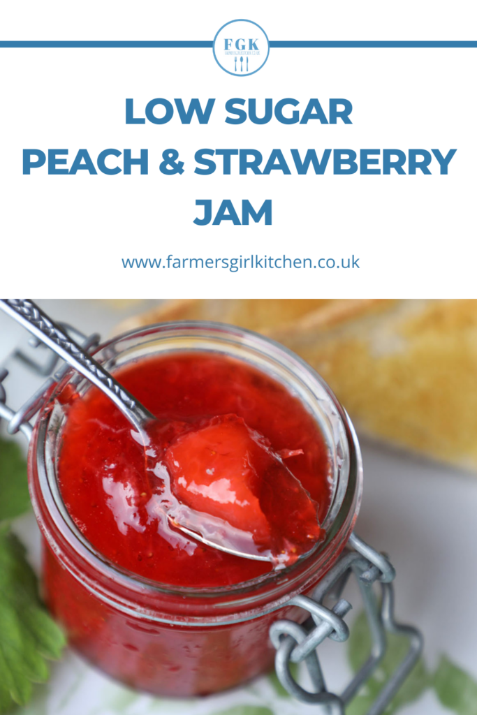 Low Sugar Peach & Strawberry Jam