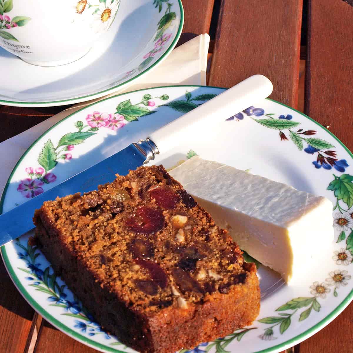 Yorkshire Barm Brack Served with cheese and a cup of tea