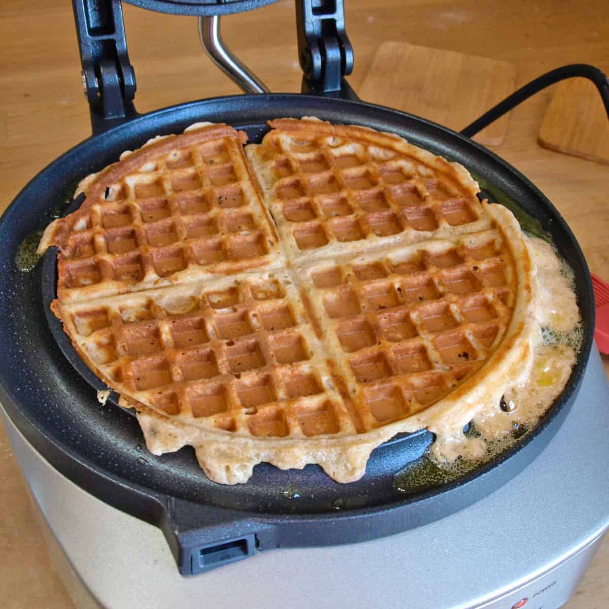 Waffles on waffle iron