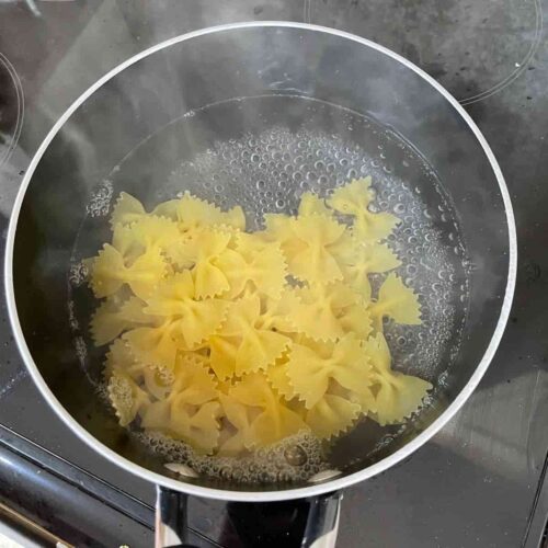 pasta in pan