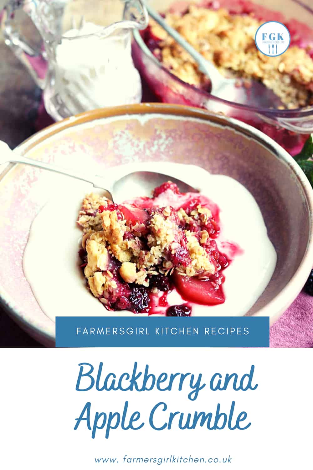 Blackberry and Apple Crumble - Farmersgirl Kitchen