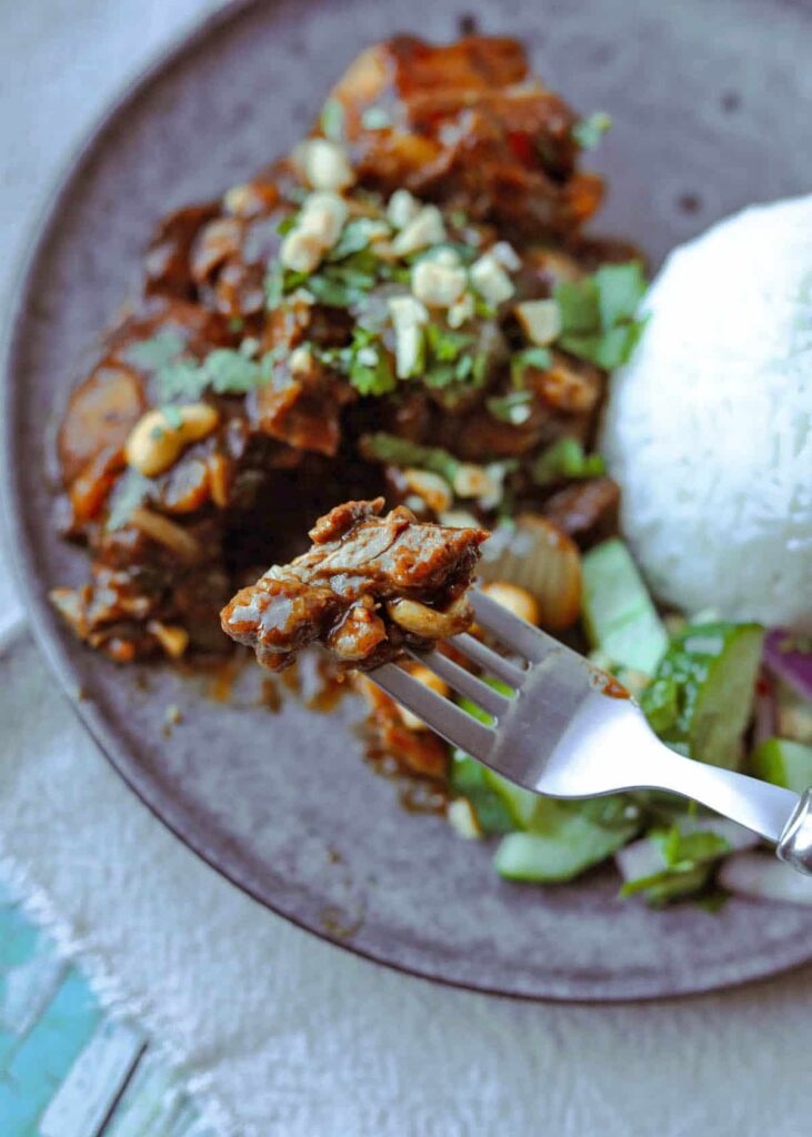 Slow Cooker Beef Massaman Curry - Farmersgirl Kitchen