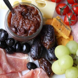 Slow cooker dare and Apple Chutney with cheese and cold meat