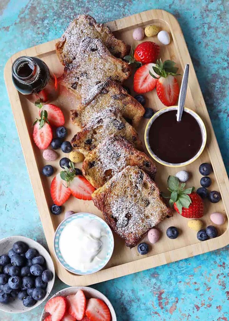 Air Fryer Hot Cross Bun French Toast Farmersgirl Kitchen