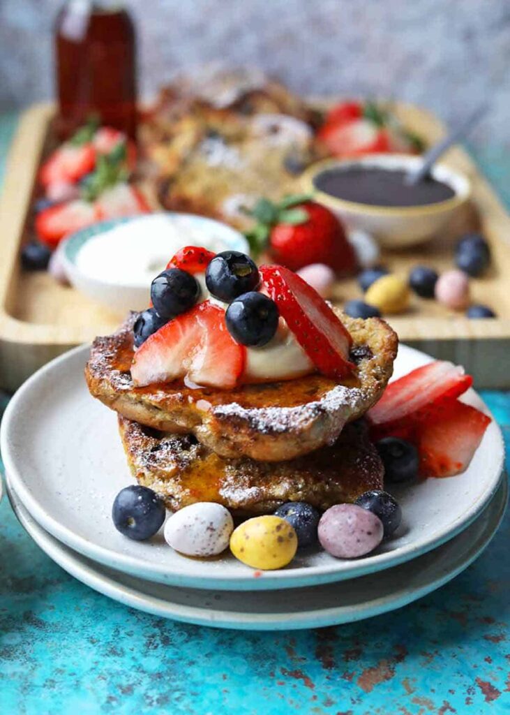 Air Fryer Hot Cross Bun French Toast Farmersgirl Kitchen