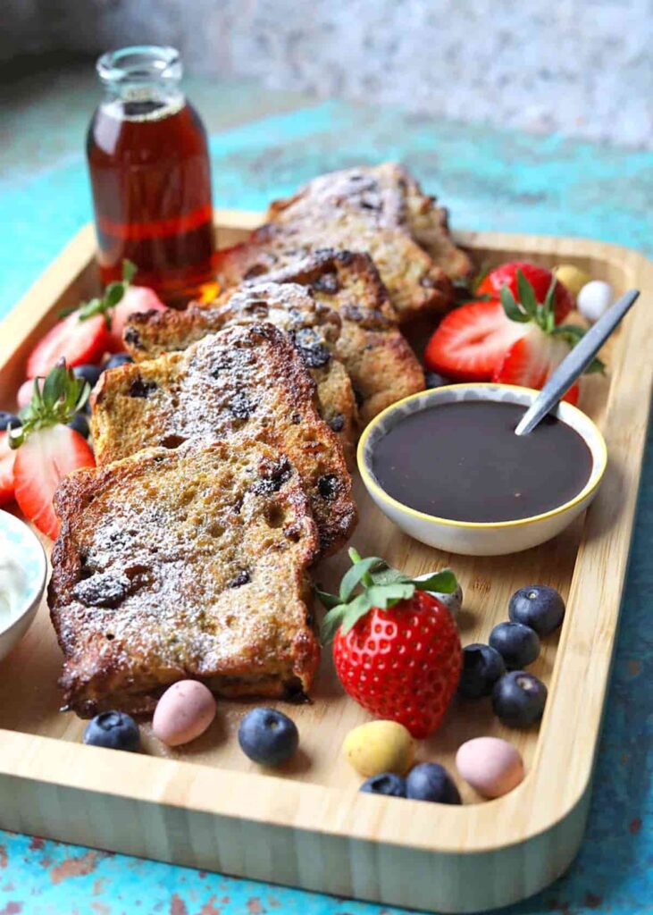 Air Fryer Hot Cross Bun French Toast Farmersgirl Kitchen