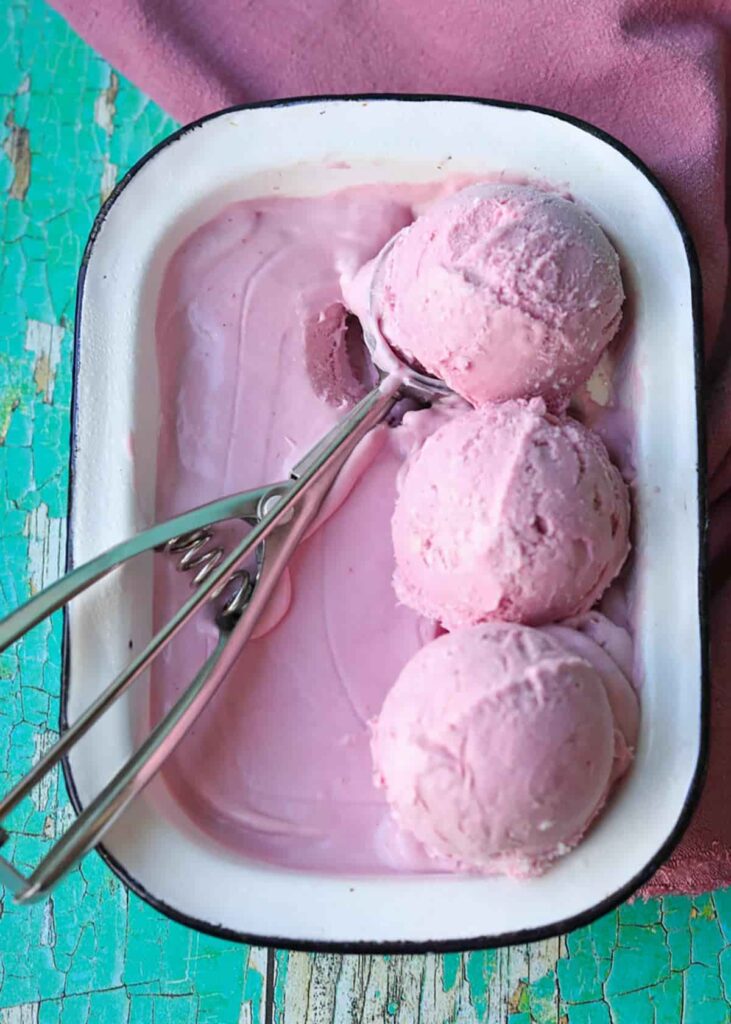 No Churn Blackcurrant Ice Cream Farmersgirl Kitchen