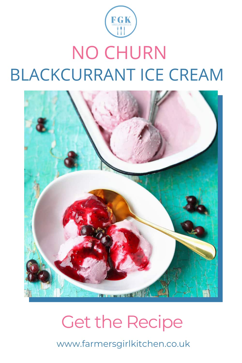 No Churn Blackcurrant Ice Cream Farmersgirl Kitchen