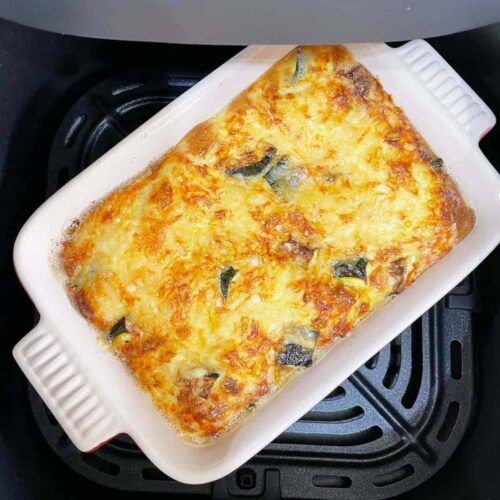 Air Fryer Creamy Courgette bake in air fryer