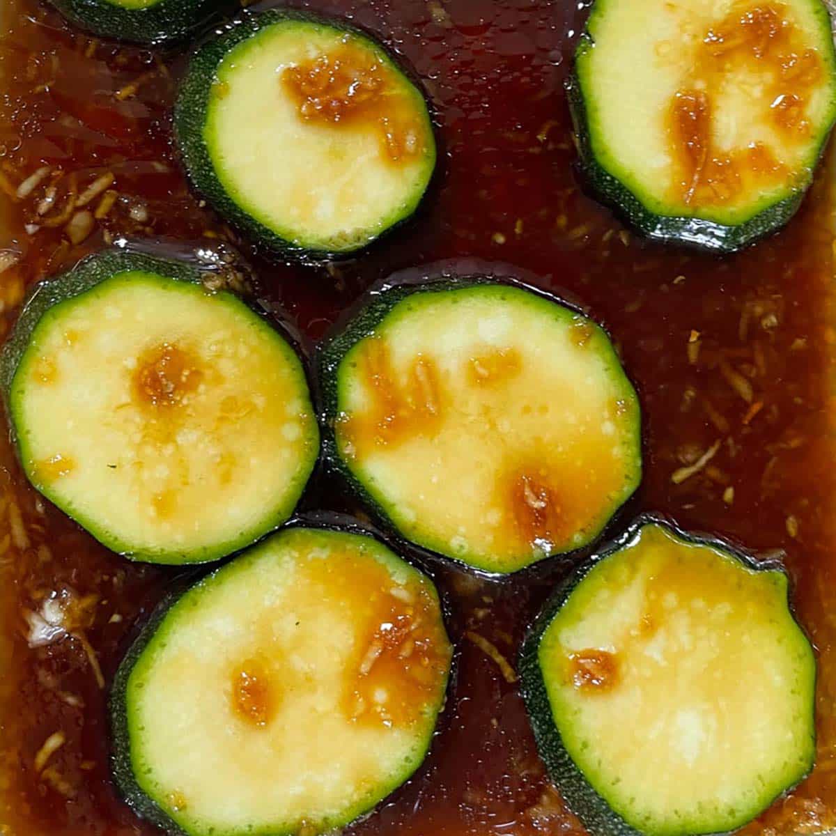 Air Fryer Courgettes in Asian marinade
