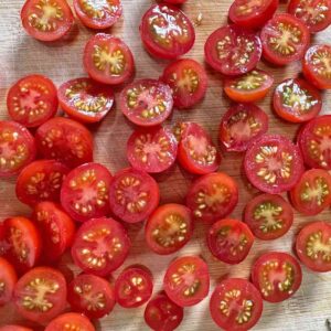 Cherry tomatoes cut in half for air fryer sun dried tomatoes