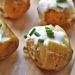 Air Fryer Baked Potato Canapes close