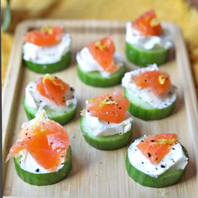 Cucumber Bites with Smoked Salmon