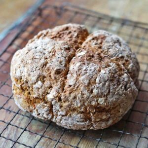 Air Fryer Irish Soda Bread on cooling tray